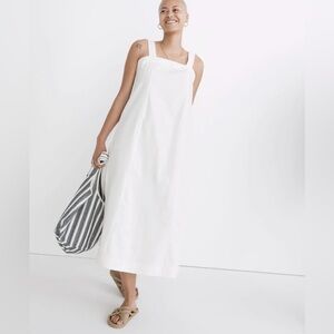 Madewell Linen Cotton Princess-Seamed Midi Dress